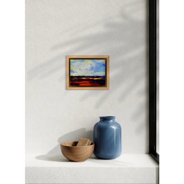 Contemporary “Sunset Over the Nevada Desert – Modern Contemporary Acrylic Painting” For Sale - Image 3 of 7
