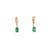 Natural Emerald Diamond Earrings 14k Yellow Gold 1.09 TCW Certified For Sale In New York - Image 6 of 13