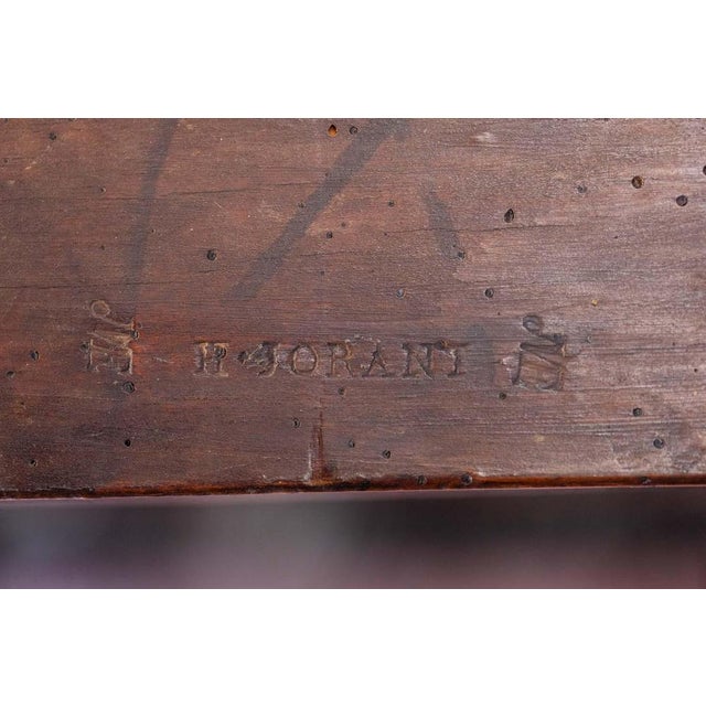 Brown Louis XIV Parisian Chest of 5 Drawers in Walnut For Sale - Image 8 of 9