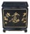 Vintage Chinese Black Lacquer Dimunitive Small Side Table Cabinet Chinoiserie For Sale