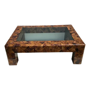 1980s Signed Karl Springer Penshell Coffee Table