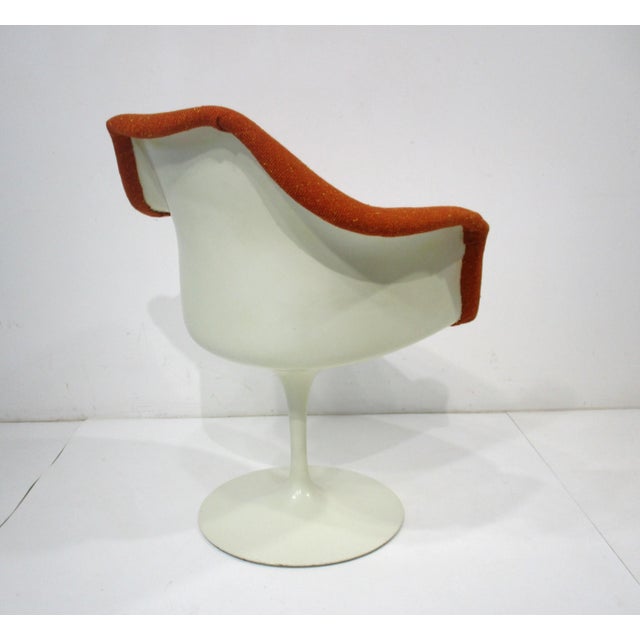 Mid 20th Century Eero Saarinen Upholstered Tulip Arm Chair For Sale - Image 5 of 7