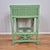 1970s 1970s Celery Green Painted Wicker Night Stand End Table W/ Drawer For Sale - Image 5 of 9