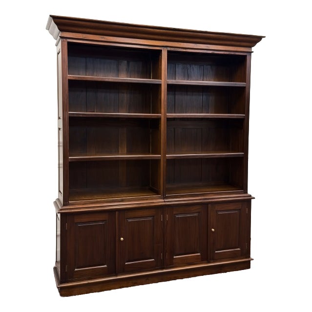 English Semi Open Bookcase For Sale