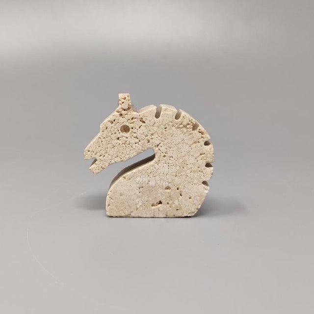 1970s original travertine horse sculpture by enzo mari for f.lli mannelli. the item is in excellent condition. Made in...