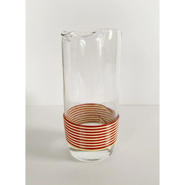 Mid-Century Wrapped Glasses and Pitcher Set - 16 Piece Set For Sale - Image 9 of 10