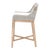 Tapestry Grey Mahogany Counter Stool, Taupe Stripe & Taupe/White Rope For Sale - Image 4 of 7