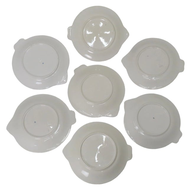 Stone Gray Fine Quality Early 1900s Antique Beehive Mark Austrian Majolica Fish Motif Plates - Set of 7 For Sale - Image 8 of 13