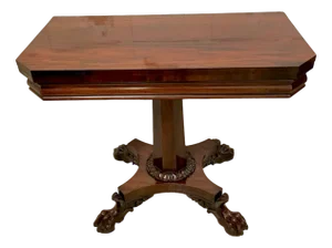 Antique William IV Figured Mahogany Tea/Side Table, 1835