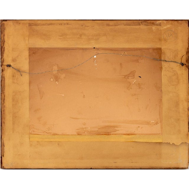 Mid 20th Century Polychrome Geometric Composition Watercolor For Sale - Image 5 of 5