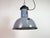 1950s Bauhaus Industrial Grey Enamel Pendant Lamp from Elektrosvit, 1930s For Sale - Image 5 of 18