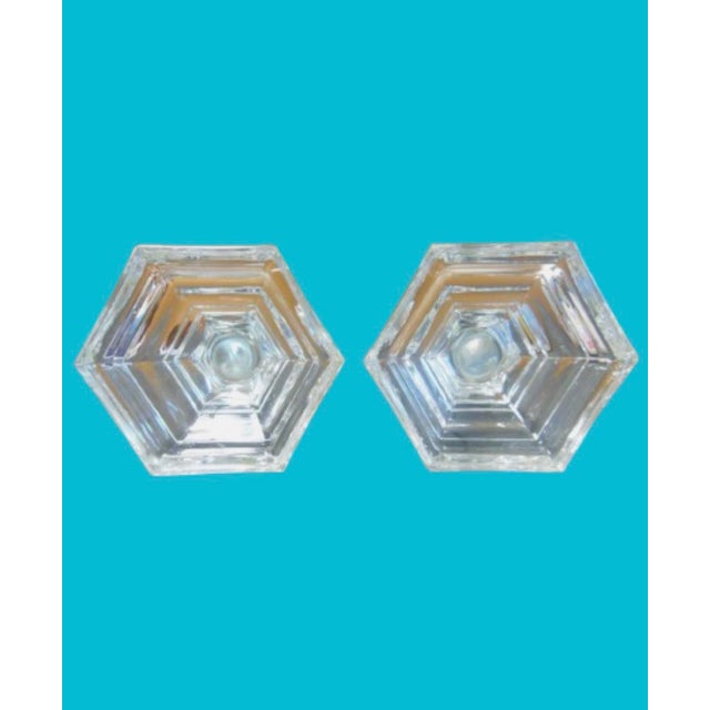 Tiffany & Co. Crystal Candlestick Acid Etched Mark - A Pair For Sale In Miami - Image 6 of 9