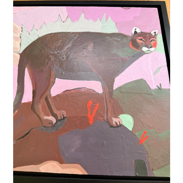 “Belly Full of Deer” Mountain Lion Painting by LWren Walraven For Sale - Image 12 of 14