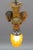 Art Deco Style Hand-Carved Wooden and Glass Pendant Light For Sale - Image 14 of 18