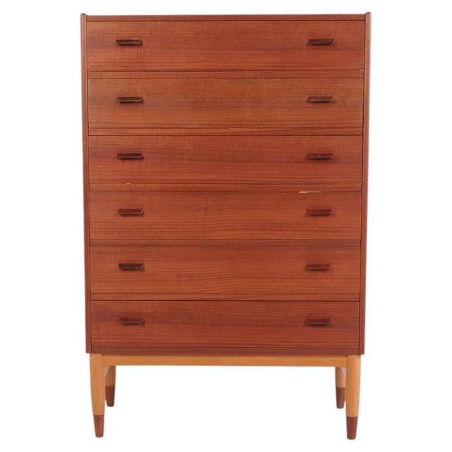 Teak and Oak Chest of Drawers by Poul M. Volther for Munch Møbler, 1960 For Sale - Image 12 of 12