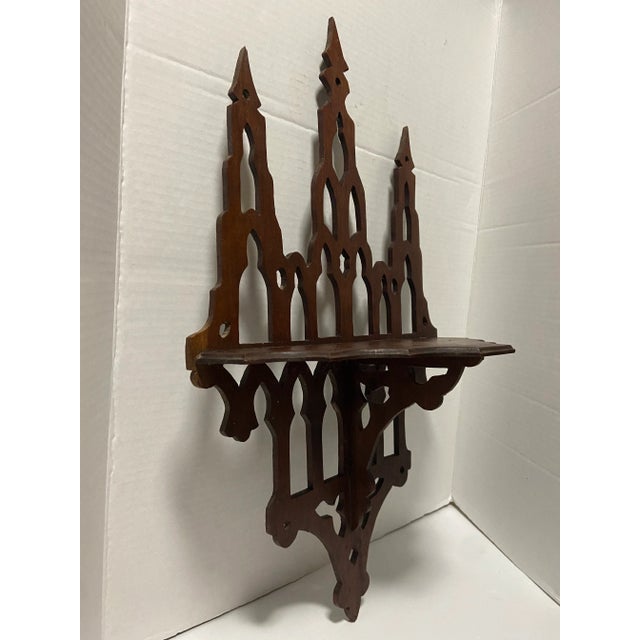 Late 20th Century Folk Tramp Art Wood Wall Shelf For Sale - Image 10 of 11