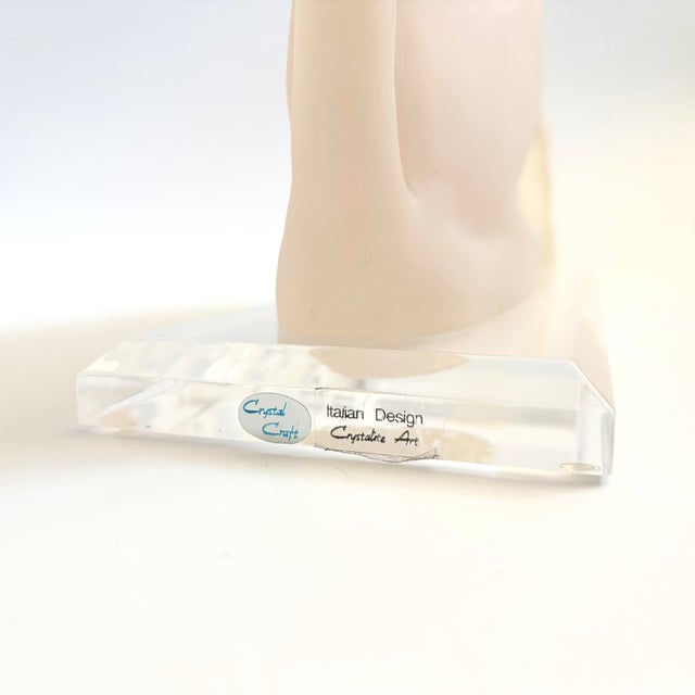 Plastic Large Resin Panther on Lucite Base Sculpture For Sale - Image 7 of 10