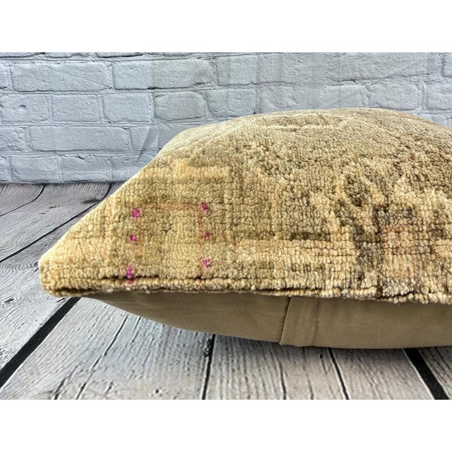 20 x 20 Rug Pillow Aegean Breeze Turkish Pillow Cushion Cover For Sale - Image 4 of 4