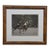 Trowbridge Black & White Polo Players Equestrian Horse Photograph Print Burl 25" For Sale