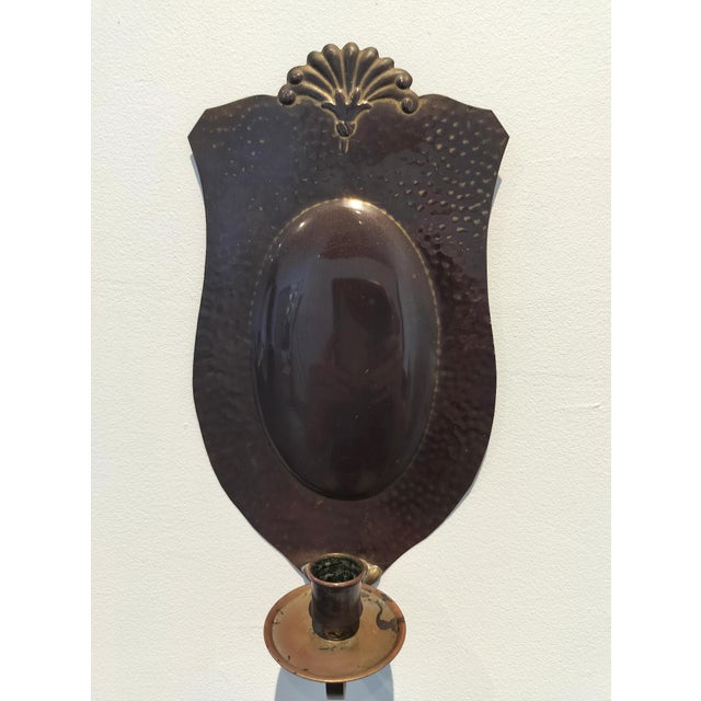 Mid-Century Modern Mid Century Swedish Knut Eriksson Brass Candle Sconces Pair For Sale - Image 3 of 5