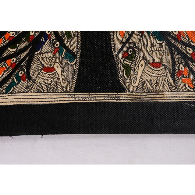 Folk Art Circle of Life — Original Hand-Painted Madhubani Folk Art by National Award Winner Mamta Devi, 2016 For Sale - Image 3 of 4