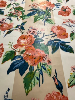 4 Yards of Cotton Chintz Fabric From Cowtan & Tout.