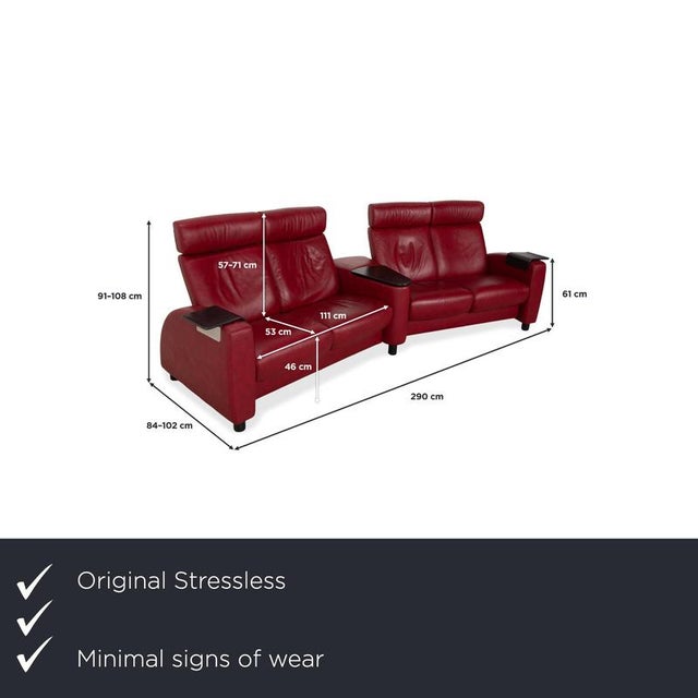Bring the ultimate home theater experience to your living room with this four-seater sofa from the Stressless "Arion"...