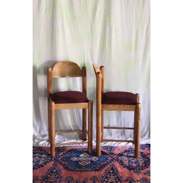 1970s Set of 2 Lowenstein Padova Style Stools With Ox Blood Seats For Sale - Image 11 of 15