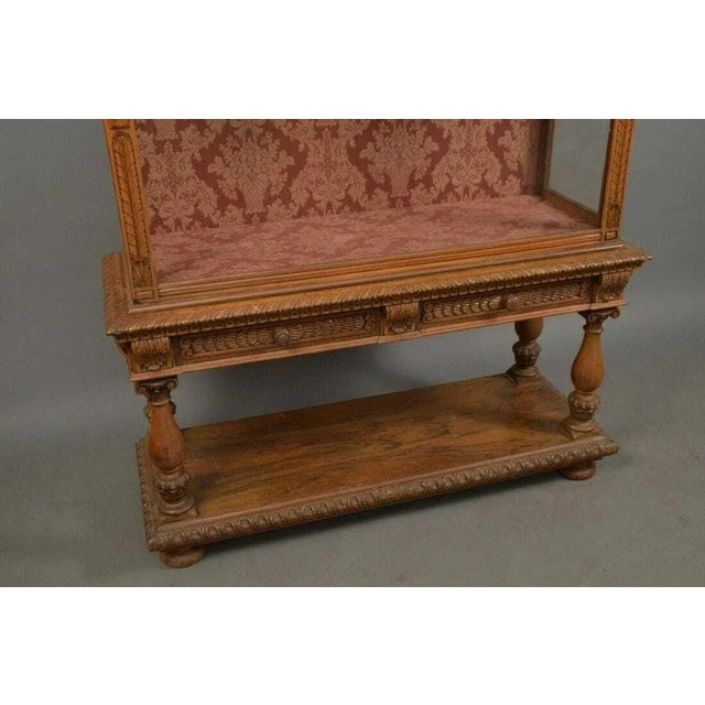 French Antique French Craved Display Cabinet Top Sits on Base For Sale - Image 3 of 7