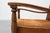 1920s Art Deco Oak Lounge Chair with Woven Leather Back and Ochre Velvet, Belgium, 1920s For Sale - Image 5 of 15