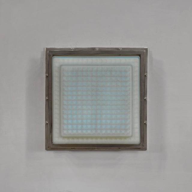Art Deco 1930s Opalescent French Art Deco Flush Mount by Ranc Freres - France For Sale - Image 3 of 14