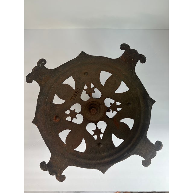 Metal Brill Painted and Parcel-Gilt Iron Christmas Tree Stand, Circa 1920 For Sale - Image 7 of 7