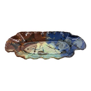 Bet Mangum North Carolina Studio Pottery Abstract Glazed Platter, 2008 For Sale