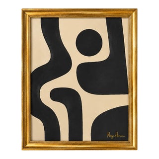 Mid-Century Inspired Abstract Acrylic Painting by Bryan Boomershine For Sale