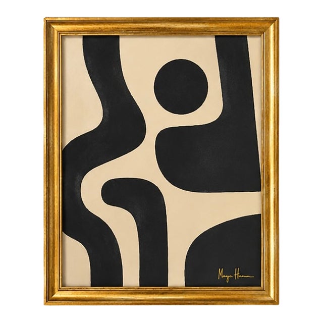 Mid-Century Inspired Abstract Acrylic Painting by Bryan Boomershine For Sale