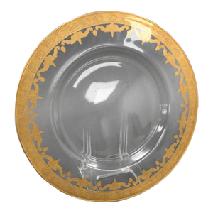 Arte Italica Vetro Glass and 24ct Gold Charger Plate