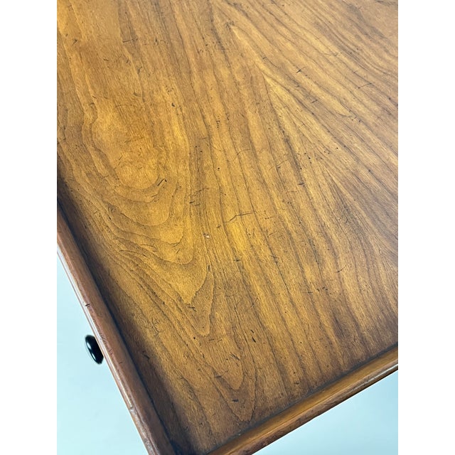 Pair of Vintage Baker Furniture French Country Side Tables With Candle Slides For Sale - Image 14 of 17