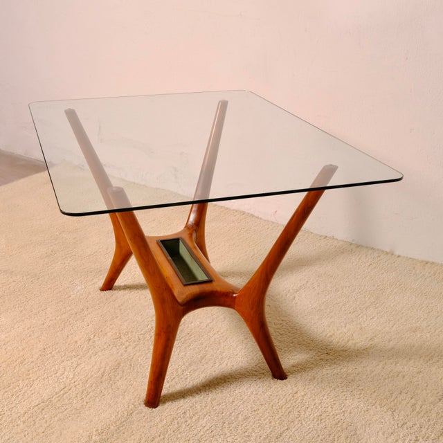 Coffee Table with a Glass Top, Italy, 1950s For Sale - Image 9 of 16