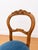 Mid-Century Modern Louis Philippe Chairs in Walnut and Blue Velvet, 1950s, Set of 5 For Sale - Image 3 of 15