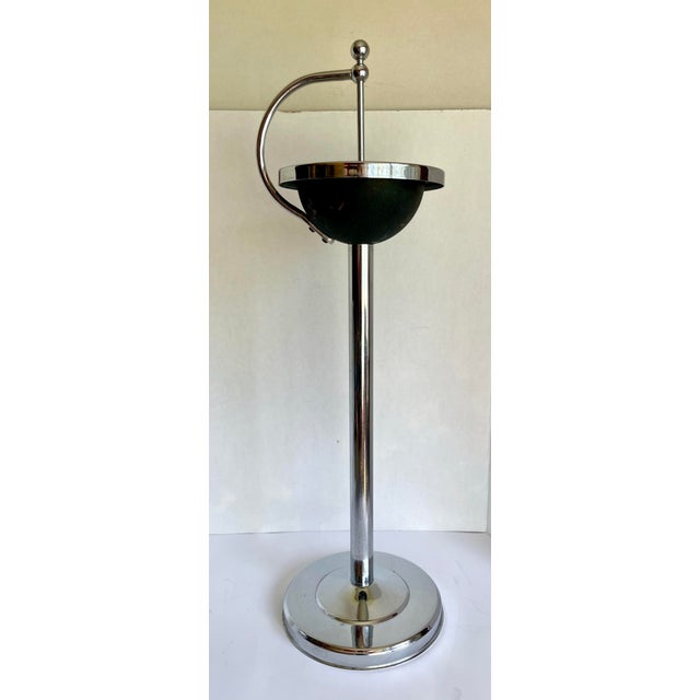 Mid-Century Sculptural Chrome Pedestal Floor Ashtray For Sale - Image 11 of 11