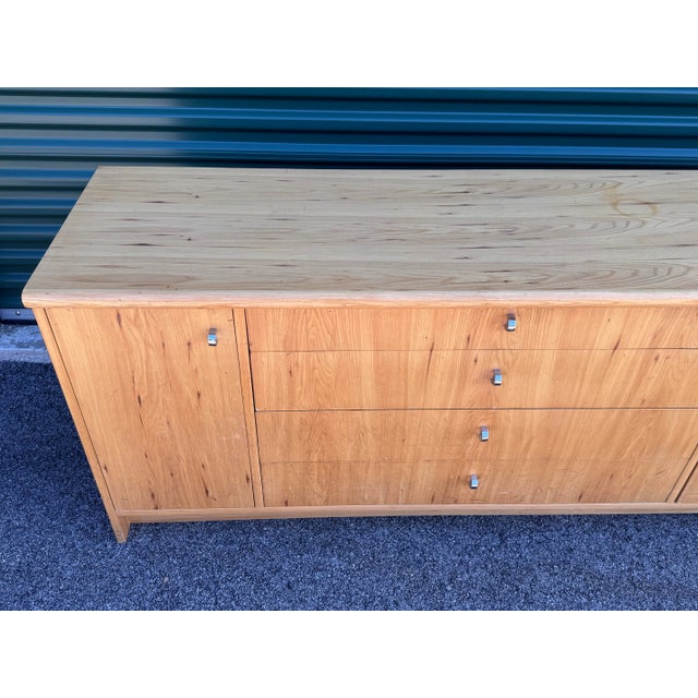 Vintage 1970s Jack Cartwright for Founders Furniture Light Elm Wood Low Dresser Elevate your space with this vintage low...