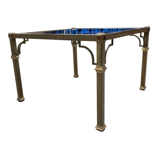 Mastercraft Aged Brass Coffee Table After Jansen For Sale