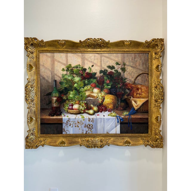 Two works of art for the price of one! The painting by Rosa Chavez is one of a kind Still Life painted by the artist...