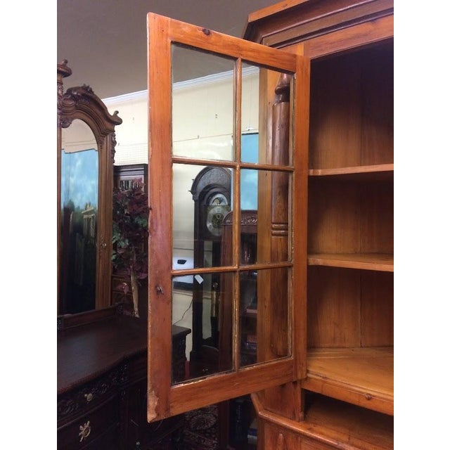 American Antique Pine Corner Cabinet, Rustic Corner Cabinet For Sale - Image 3 of 14
