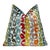 Bright Multicolored Velvet Leopard Print Throw Pillow With Feather Down Insert For Sale