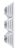 Large mid century modern architectonic / sculptural light panel by honsel with 3 pyramid lights made out of 3 stacked...