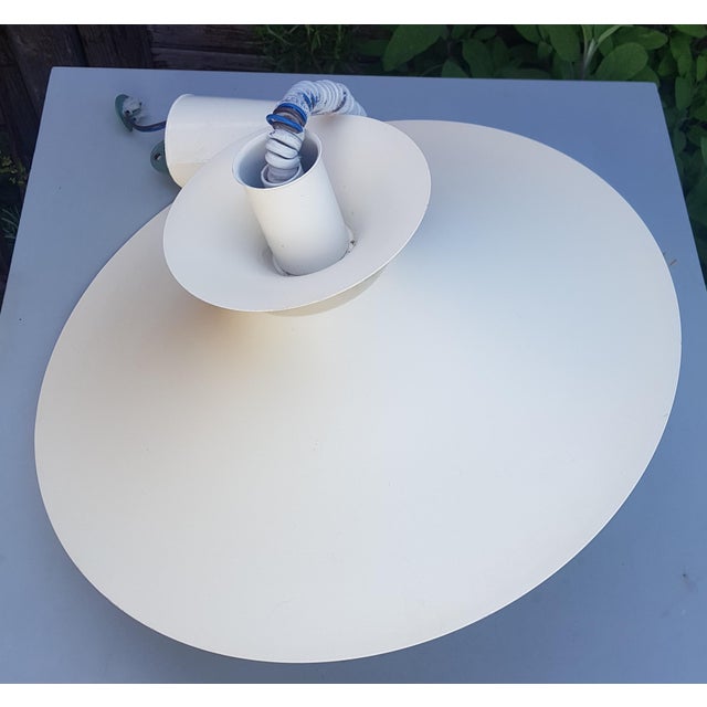 Mid-Century Modern Danish White Metal Pendant from Lyfa, 1970s For Sale - Image 3 of 4