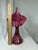 1970s Vintage MCM Fenton Cranberry Pulpit Fern Opalescent Tulip Vase For Sale - Image 5 of 7