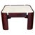 Elegant pair of mahogany coffee tables with white top in style of Afra & Tobia Scarpa for Cassina. Rectangular table :...