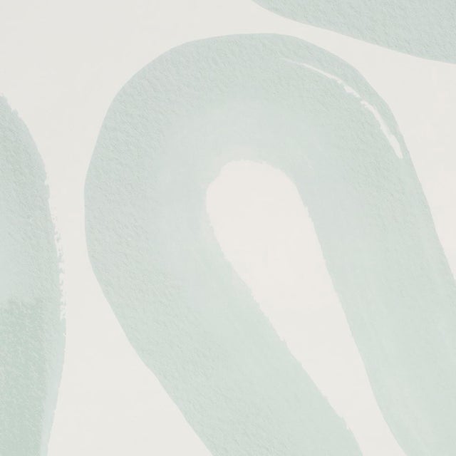 Contemporary SAMPLE - Schumacher X Hadiya Williams Trace Wallpaper In Ice For Sale - Image 3 of 6